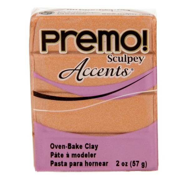 Pâte polymère Sculpey Premo Accents (Conditionnement 57 g), (Couleurs Sculpey Premo Accents Cuivre) - Photo n°1