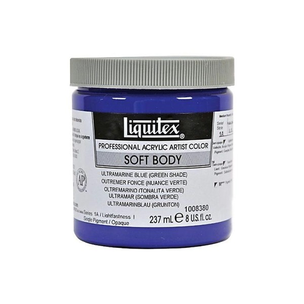 Liquitex Professional Soft Body Pot de Peinture acrylique fluide 237 ml Bleu outremer/Nuance rouge - Photo n°1