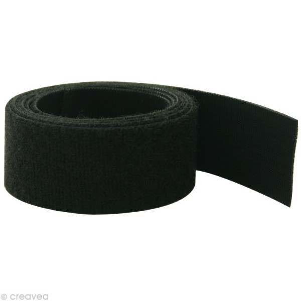 Bande de fermeture autoaggripante Velcro, gestion de câble, rouleau, noir,  75 pi L. x 1 po l. 158509