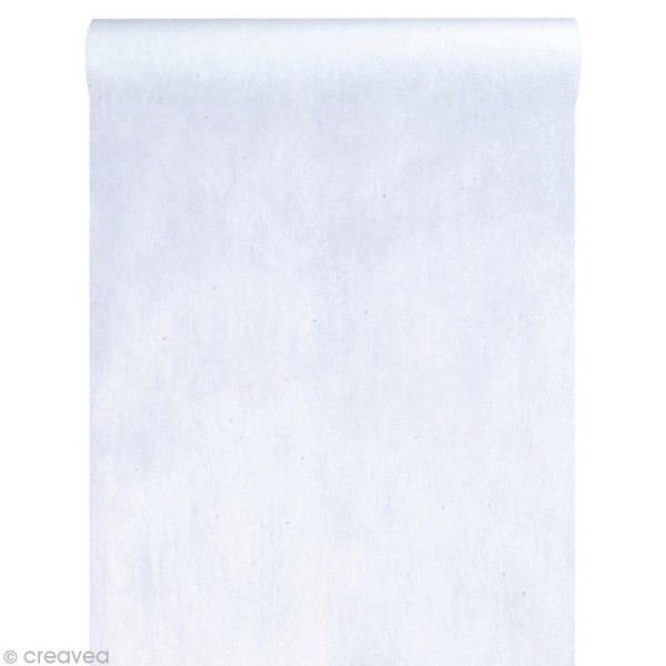 Chemin de table intissé uni 30 cm - Blanc x 10 m - Photo n°1