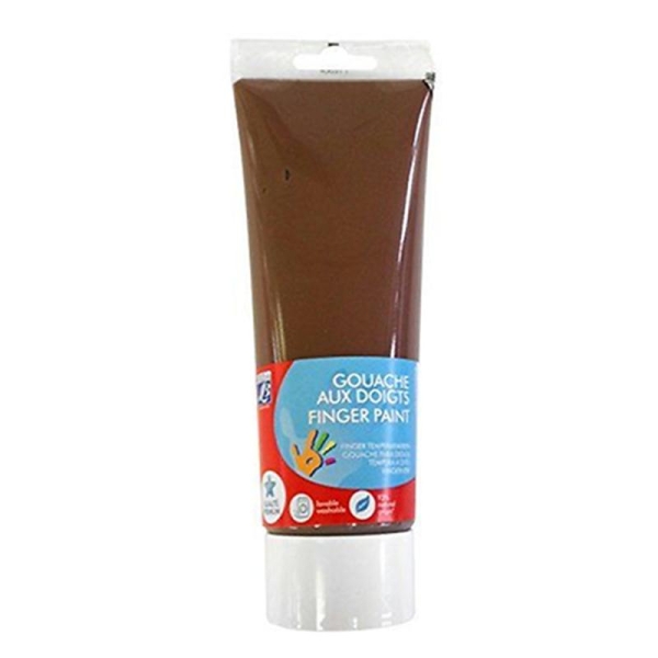 Lefranc & Bourgeois - 807550 - Education Gouache Aux Doigts Tube - 250 ml - Chocolat - Photo n°1