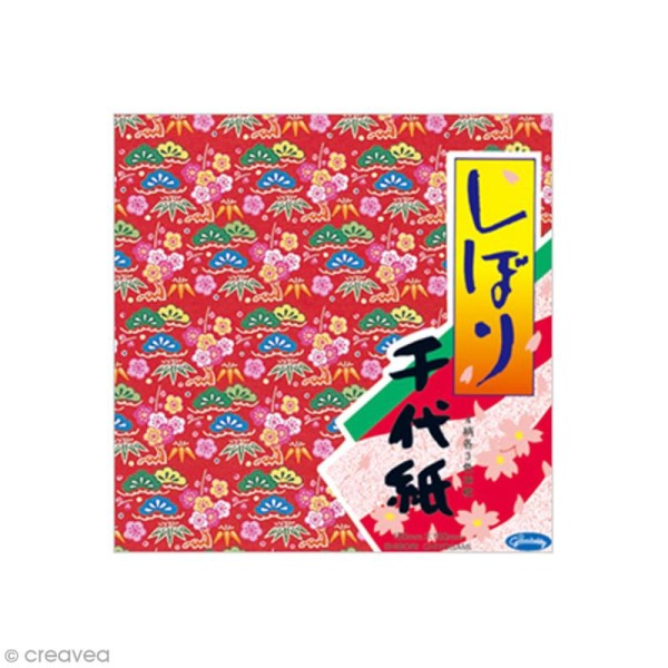 Papier Origami Japonais - 4 motifs traditionnels - 15 x 15 cm - 36 feuilles - Photo n°1