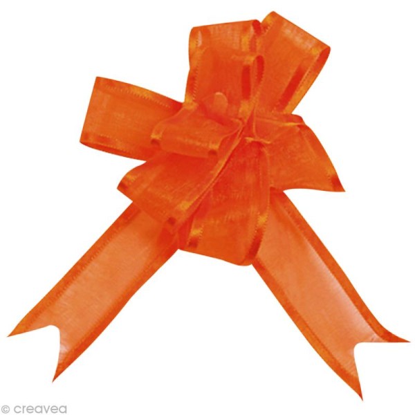 Mini noeud automatique organdi - Orange x 5 - Photo n°1