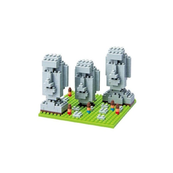 Nanoblock - Nbh-009 - Jeu De Construction - Moai Statues On Easter Island - Photo n°1