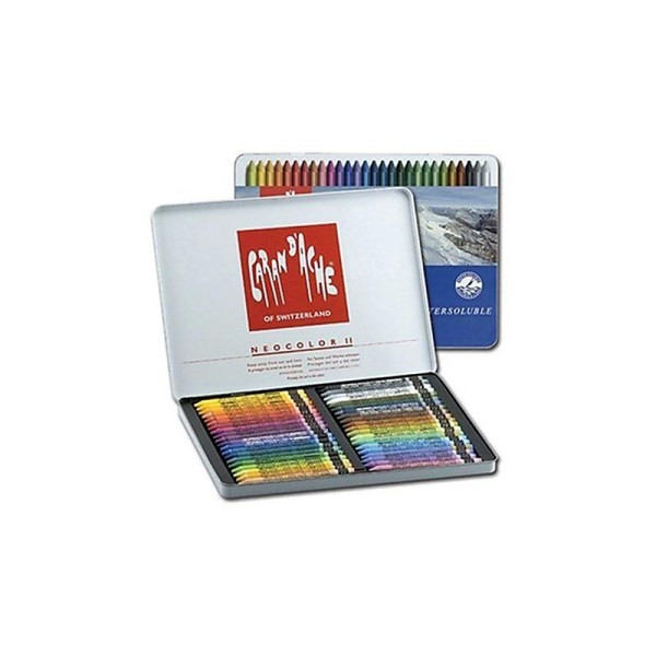 Caran D'Ache Neocolor II - Crayons Pastels cire soluble dans l'eau - Boîte de 40 - Photo n°2