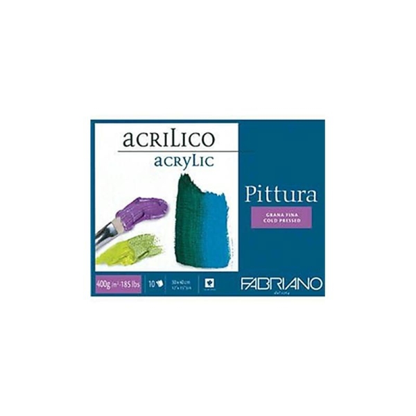 Fabriano Pittura Pack de 10 Feuilles de Papier à dessin 400 g 40 x 50 cm Blanc - Photo n°1