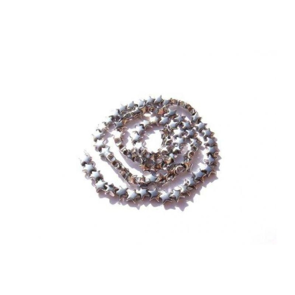 Hématite argentée : 10 Perles forme étoile 6 MM de diamètre environ - Photo n°1