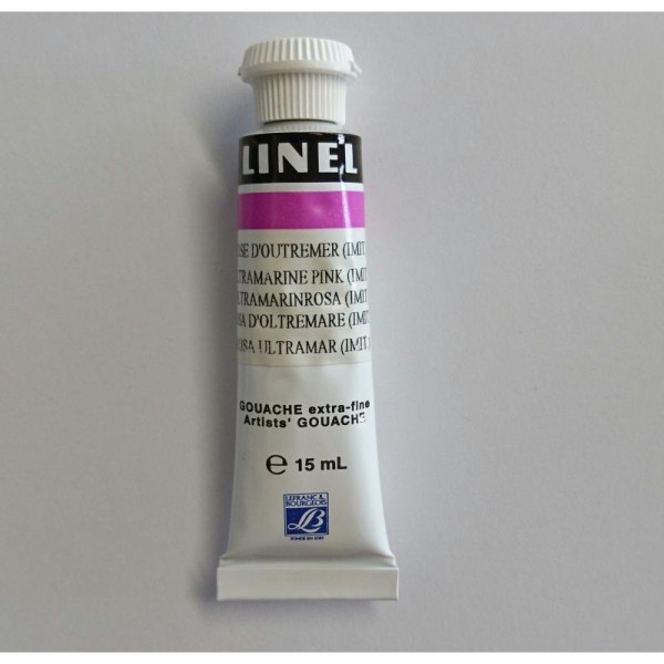 Tube gouache 15ml Linel Lefranc & bourgeois rose d'outremer 600 - Photo n°2