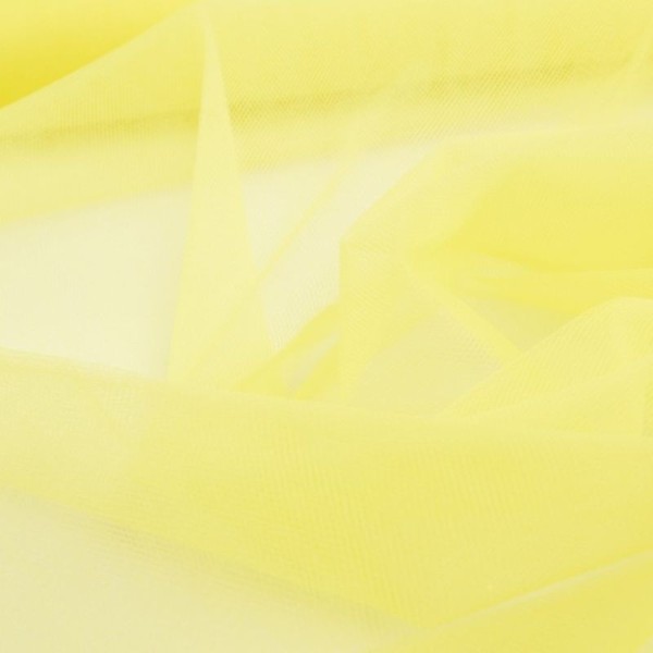 Tissu Tulle souple coloris jaune fluo en 280cm. - Photo n°2