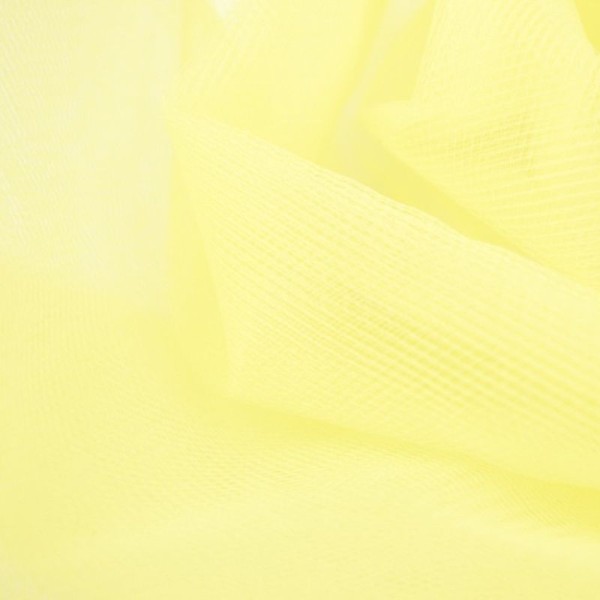 Tissu Tulle souple coloris jaune fluo en 280cm. - Photo n°3
