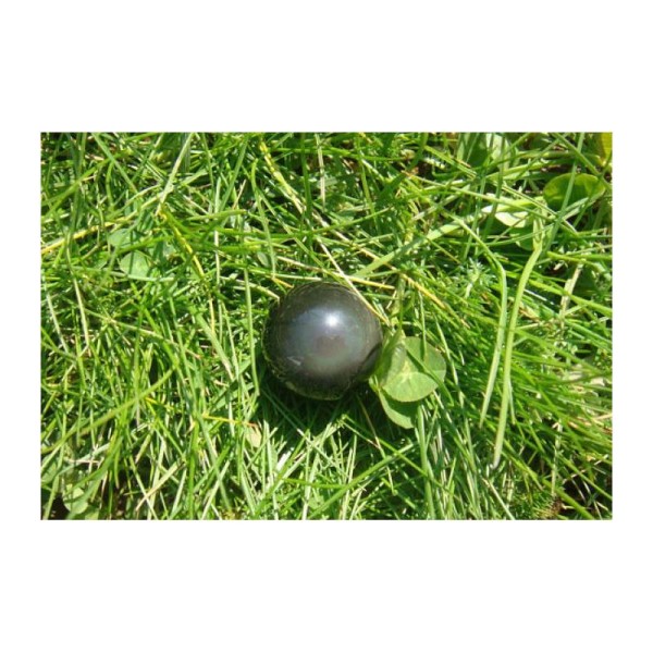 Obsidienne Oeil Céleste : perle 20 MM de diamètre ( D7086 ) - Photo n°1