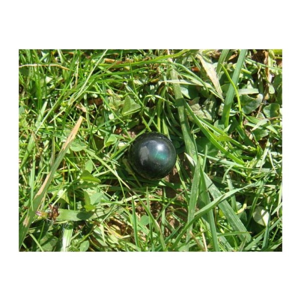 Obsidienne Oeil Céleste : Perle 20 MM de diamètre ( D5274 ) - Photo n°1