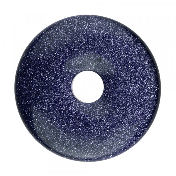 1x Pendentif Donut 30mm BLUE GOLDSTONE - Photo n°1