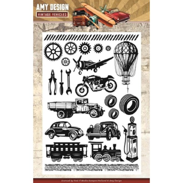 Tampon Amy Design - Vintage vehicles - 23 pcs - Photo n°1