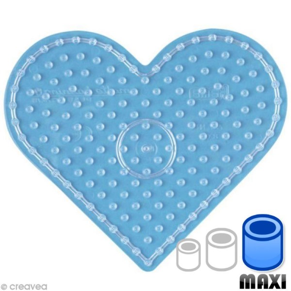 Plaque pour perles Hama Maxi - transparente Coeur - Photo n°1