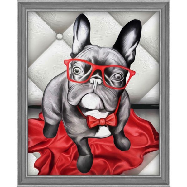 Broderie Diamant Kit - Bulldog - 24 x 30 cm - Photo n°1