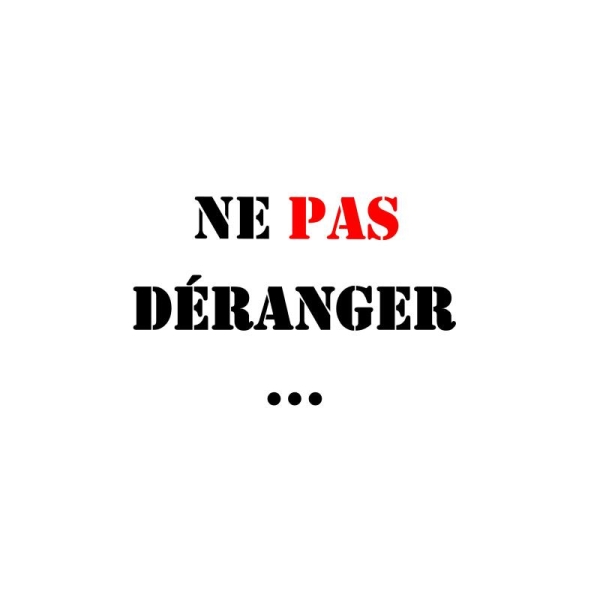 Flex Ne Pas Déranger - 20 cm - Noir et Rouge - Photo n°1