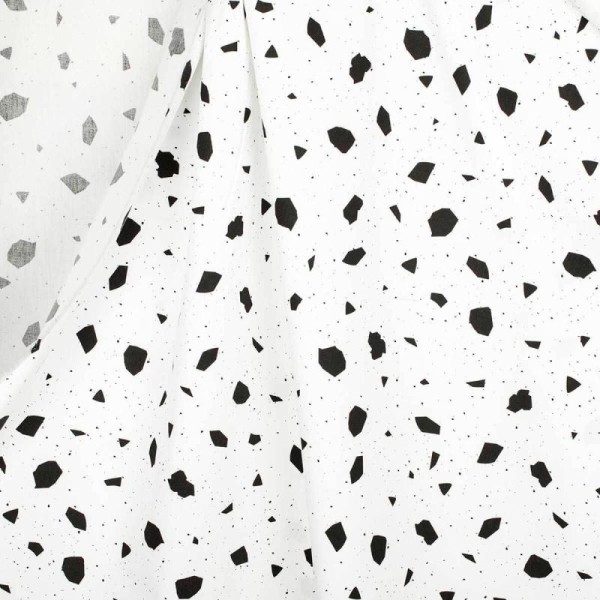 Tissu popeline coton graphic marbre - Bicolore - Photo n°3