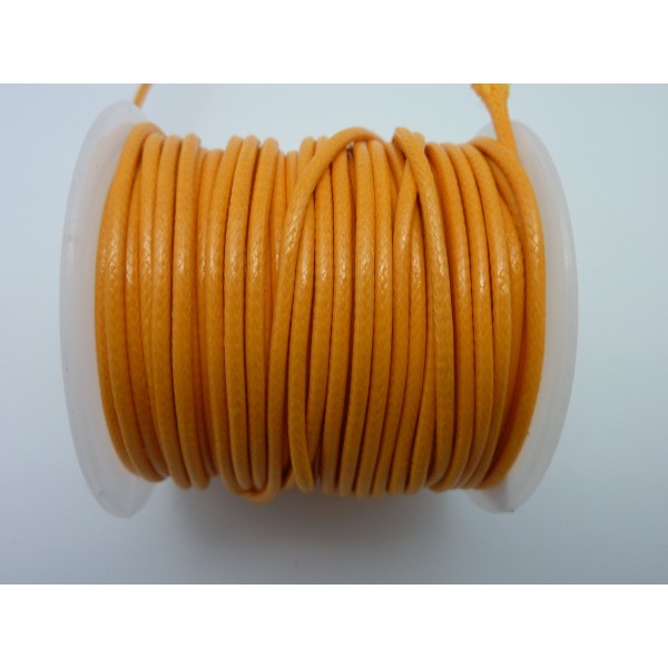 5m Cordon Polyester Enduit 1,5mm Souple Imitation Cuir De Couleur Orange - Photo n°3
