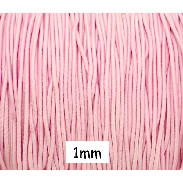 R-5m De Fil Élastique 1mm De Couleur Rose Pâle - Photo n°1