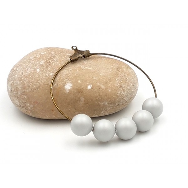10 Perles Swarovski 8mm Pastel Grey Pearl - Photo n°1