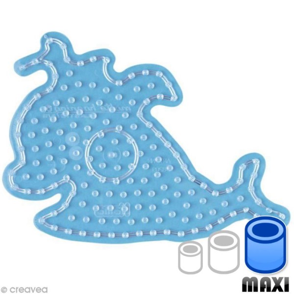 Plaque pour perles Hama Maxi - transparente Baleine - Photo n°1