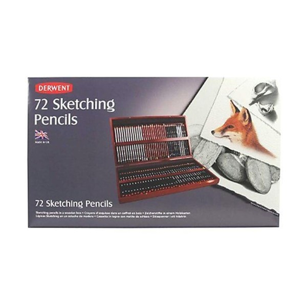 Derwent Sketching Crayons d'esquisse Coffret bois de 72 crayons (Import Royaume Uni) - Photo n°3