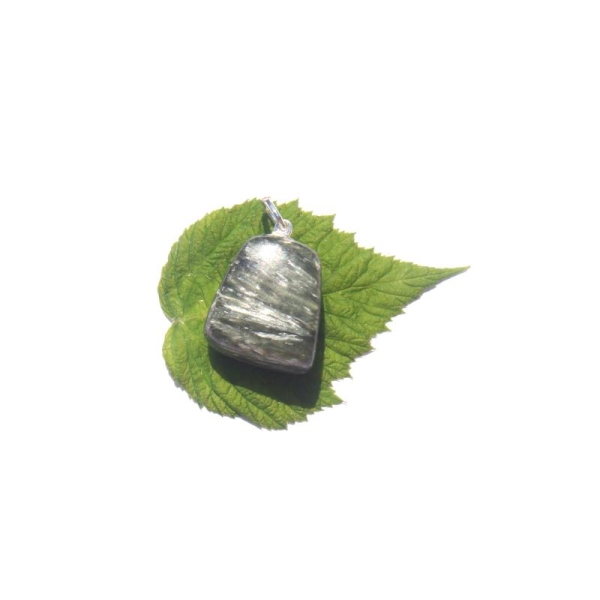 Séraphinite : Petit pendentif Pierre Roulée 3 CM de hauteur x 1,8 CM max - Photo n°1