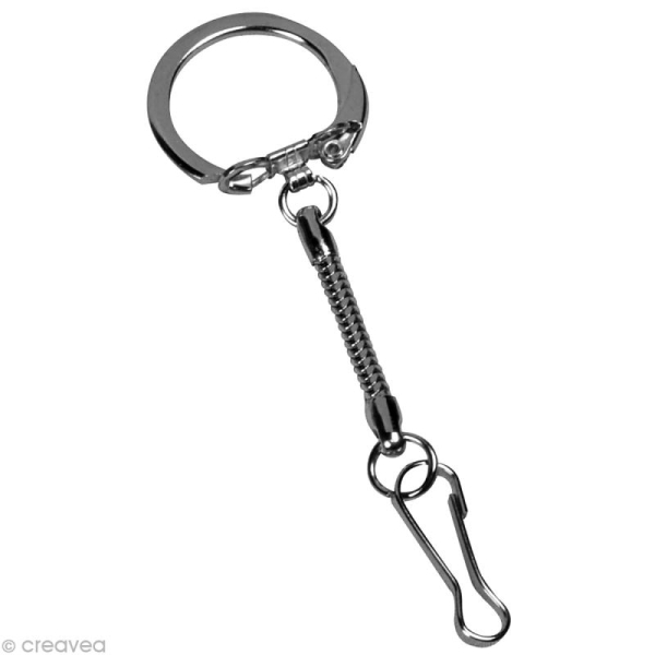 Lot d'accroches porte-clés en métal - 2,3 x 6 cm - 25 pcs - Anneau porte clé  - Creavea