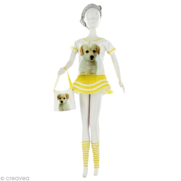 Patron Dress your doll - Niveau 1 - Tiny puppy - Photo n°1