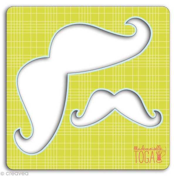 Gabarit pour appliqué - Moustache 12,5 cm - Photo n°2