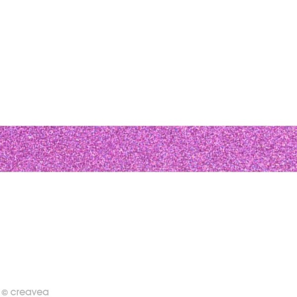 Glitter tape Mahé - Violet fluo x 2 m - Photo n°1