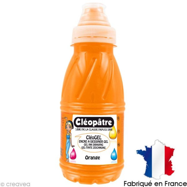 Encre gel à dessiner Cléopâtre - Orange 250 ml - Photo n°1