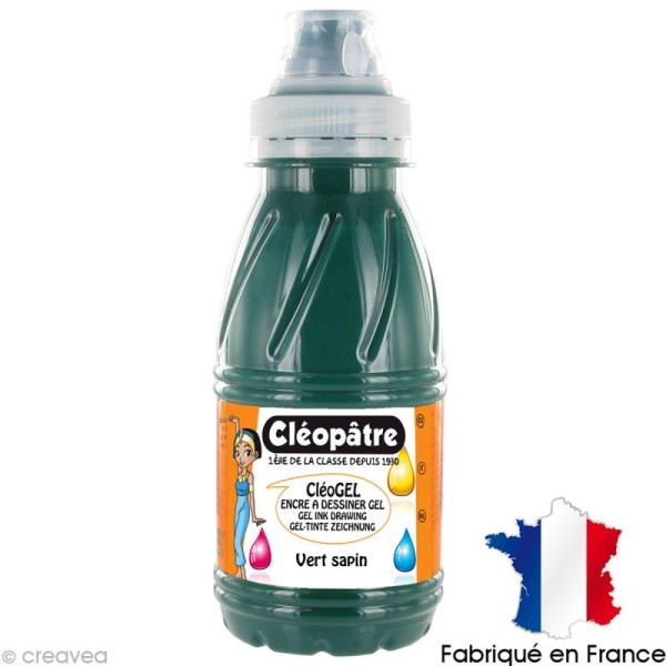 Encre gel à dessiner Cléopâtre - Vert sapin 250 ml - Photo n°1