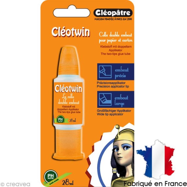 Colle scrapbooking Cléotwin 28 ml - 2 embouts - Photo n°1