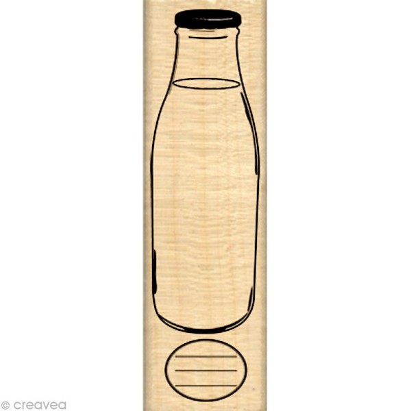 Tampon étiquette - Gourmande - Bouteille en verre 3 x 10 cm - Photo n°1