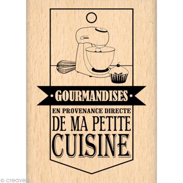 Tampon cuisine - Gourmande - De ma petite cuisine 5 x 7 cm - Photo n°1