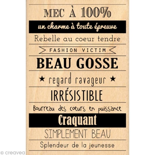 Tampon Border line - Beau gosse 10 x 15 cm - Photo n°1