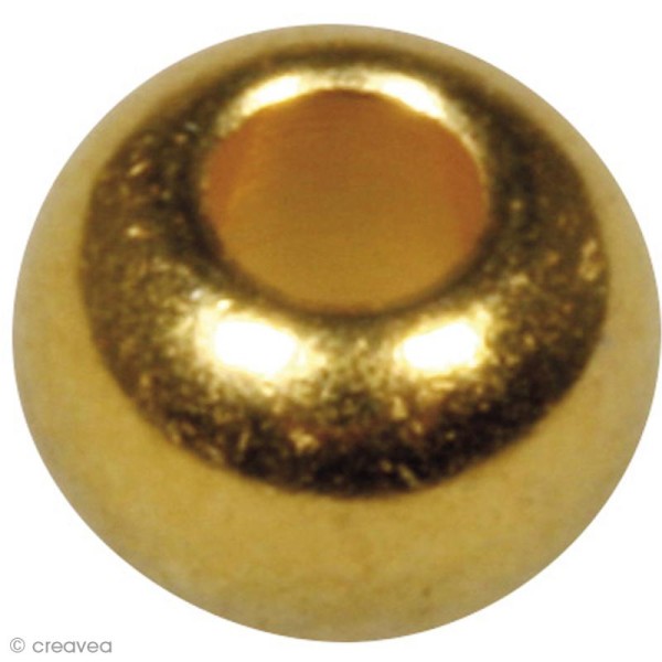 Perle en métal 3 mm Or x 20 - Photo n°1