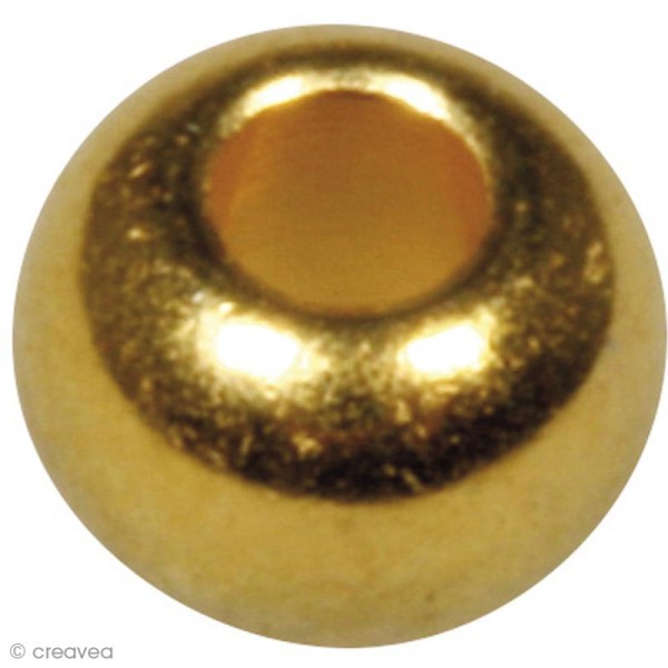 Perle en métal 4,5 mm Or x 15 - Photo n°1