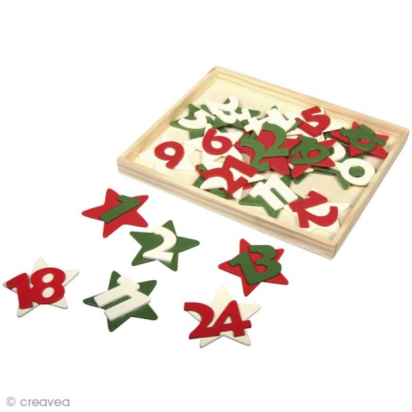 Etoiles en bois - Calendrier de l'Avent Christmas feeling x 24 - Photo n°2