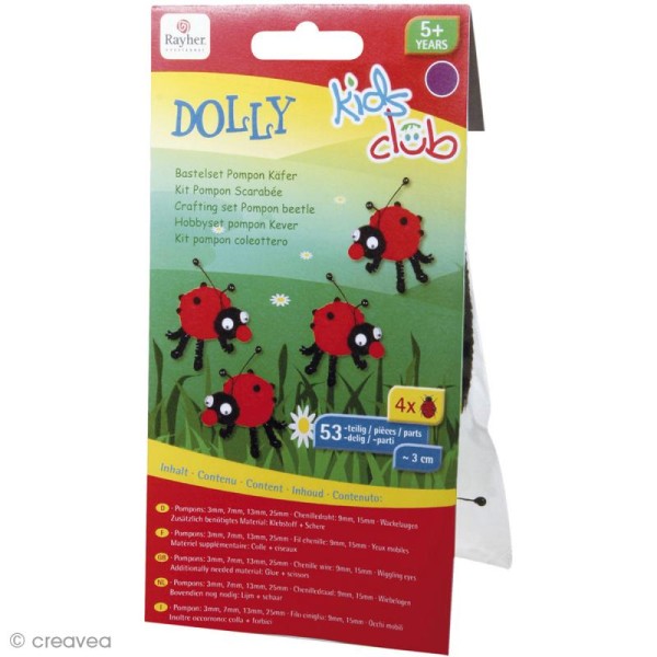 Kit pompon enfant - Dolly le scarabée - Photo n°2