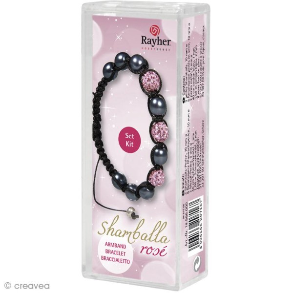 Kit bracelet shamballa - Rose - Photo n°1