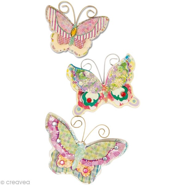Sticker 3D Nature - Papillons & motifs x 3 - Photo n°1