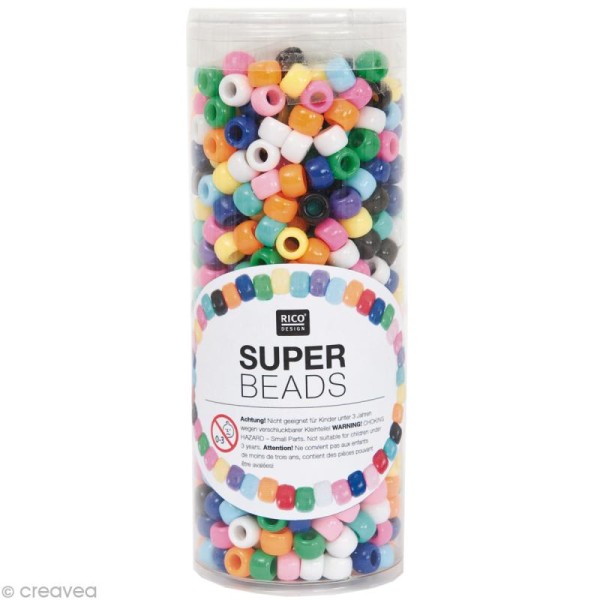 Perles plastique - Super beads 2 - 200 gr - Photo n°1