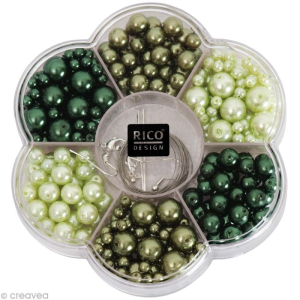 Kit Perles Bijoux - Renaissance - Vert - Photo n°1