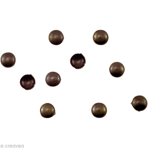 Clou à griffes - Rond 7 mm bronze x 10 - Photo n°1