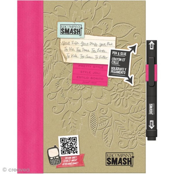 Smash book Pretty pink - Journal 40 pages - Photo n°1