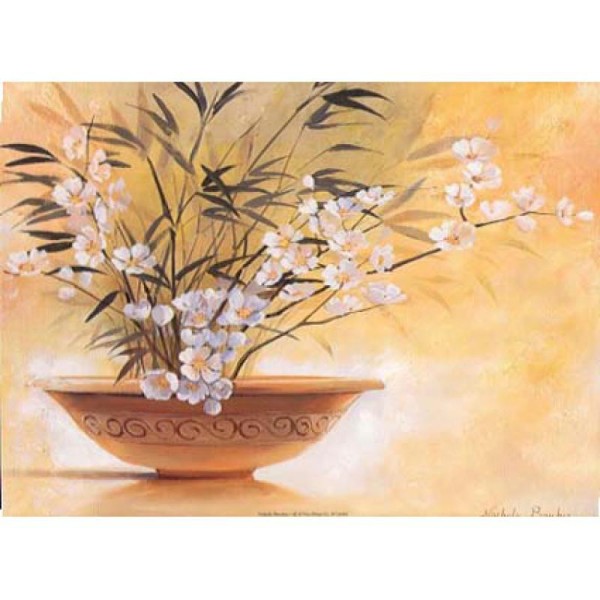 Image 3D Fleur - Plante à fleurs blanches 24 x 30 cm - Photo n°1
