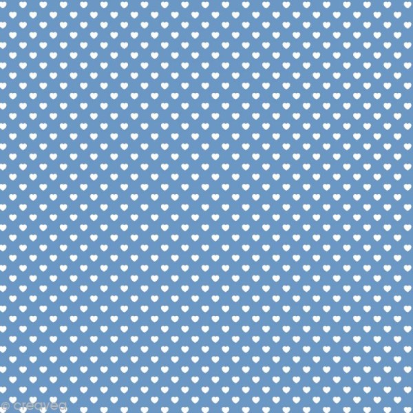 Feutrine à motifs Artemio 1 mm 30 x 30 cm - Coeurs Bleu - Photo n°1